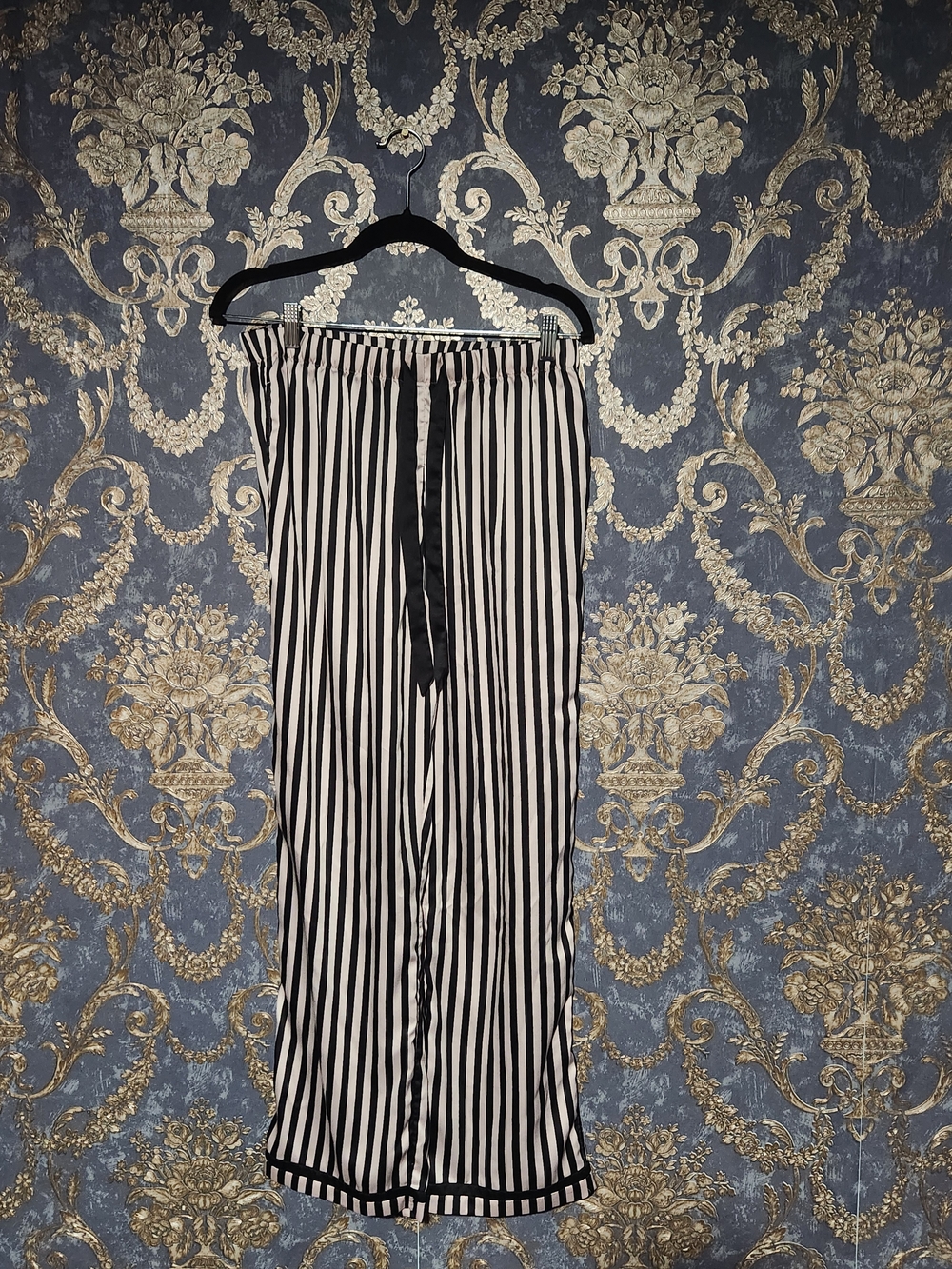 Victoria's Secret Black and White Striped Pajama Pants